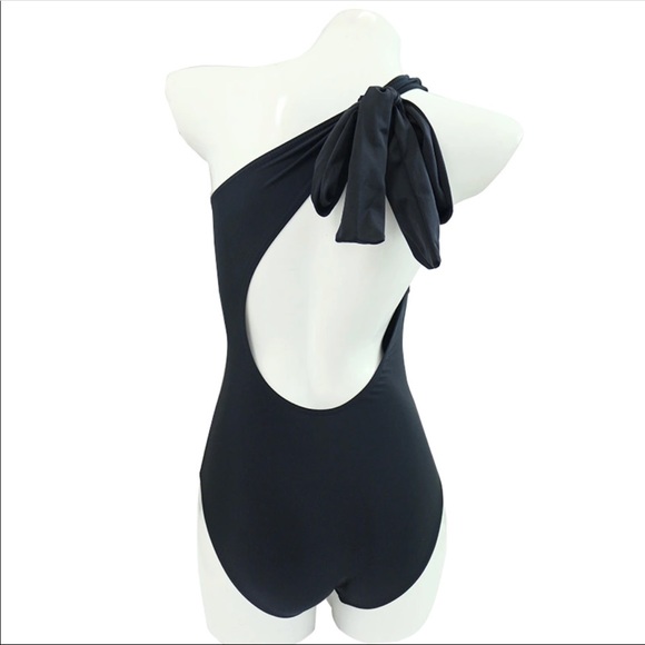 Asymmetric one shoulder bow knot bathing suit - Picture 5 of 8